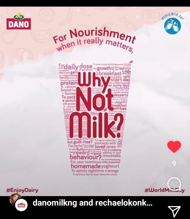 @danomilk_ng My favorite way to enjoy milk it with my creamy flakes and soaked ijebu garri omo there is no milk without this sumptuous combo and its really my best especially this sunny weather.. Happy world milk day 😋😀😊❤ #worldmilkday #Danomilk    #Enjoydairy #whynotmilk  #danomilkoclock