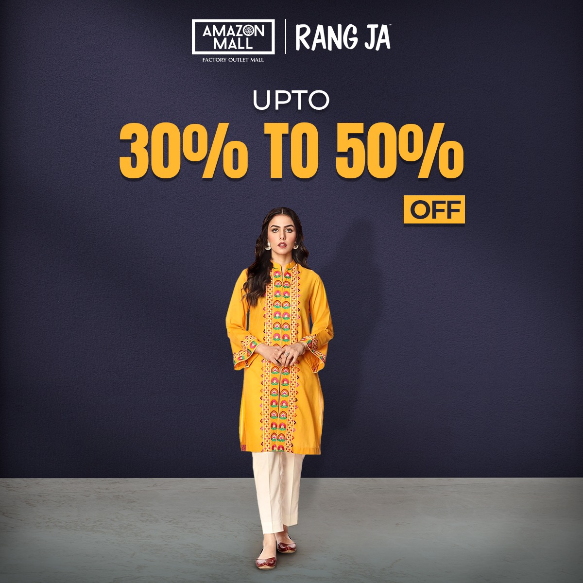 RANG JA 🎉🔥

UPTO 30% TO 50% OFF!

📍Location: First Floor, Amazon Outlet Mall, GT Road

#amazonoutletmall #imarat #amazonmall #amazonmallislamabad #Islamabad #pakistan #rawalpindi #rangja #rangjapakistan #rangjaislamabad #discounts #discount #discountedprices #ForYou