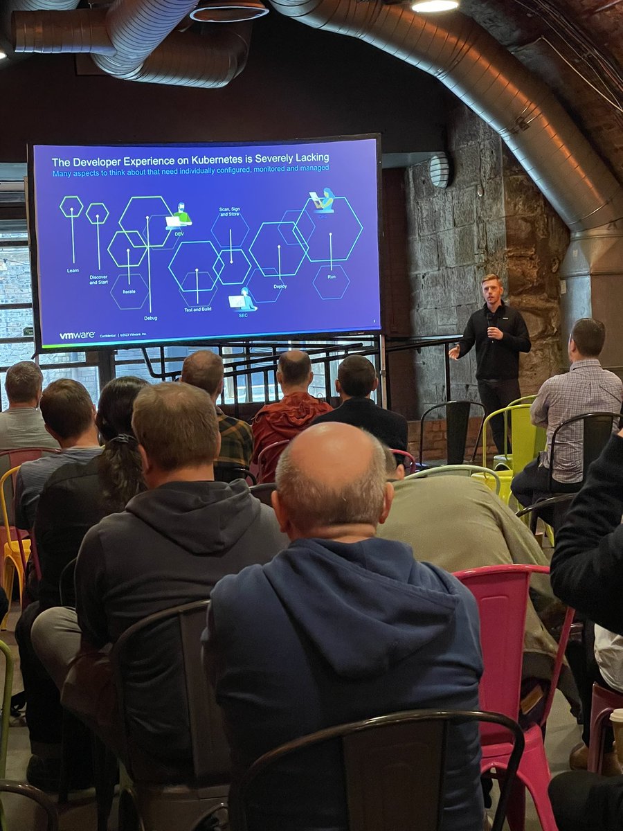 It’s all about the developer experience with <a href="/mylesagray/">Myles Gray</a> - make it simple and make it fast #mcvmug #vmug <a href="/VMware/">VMware</a>