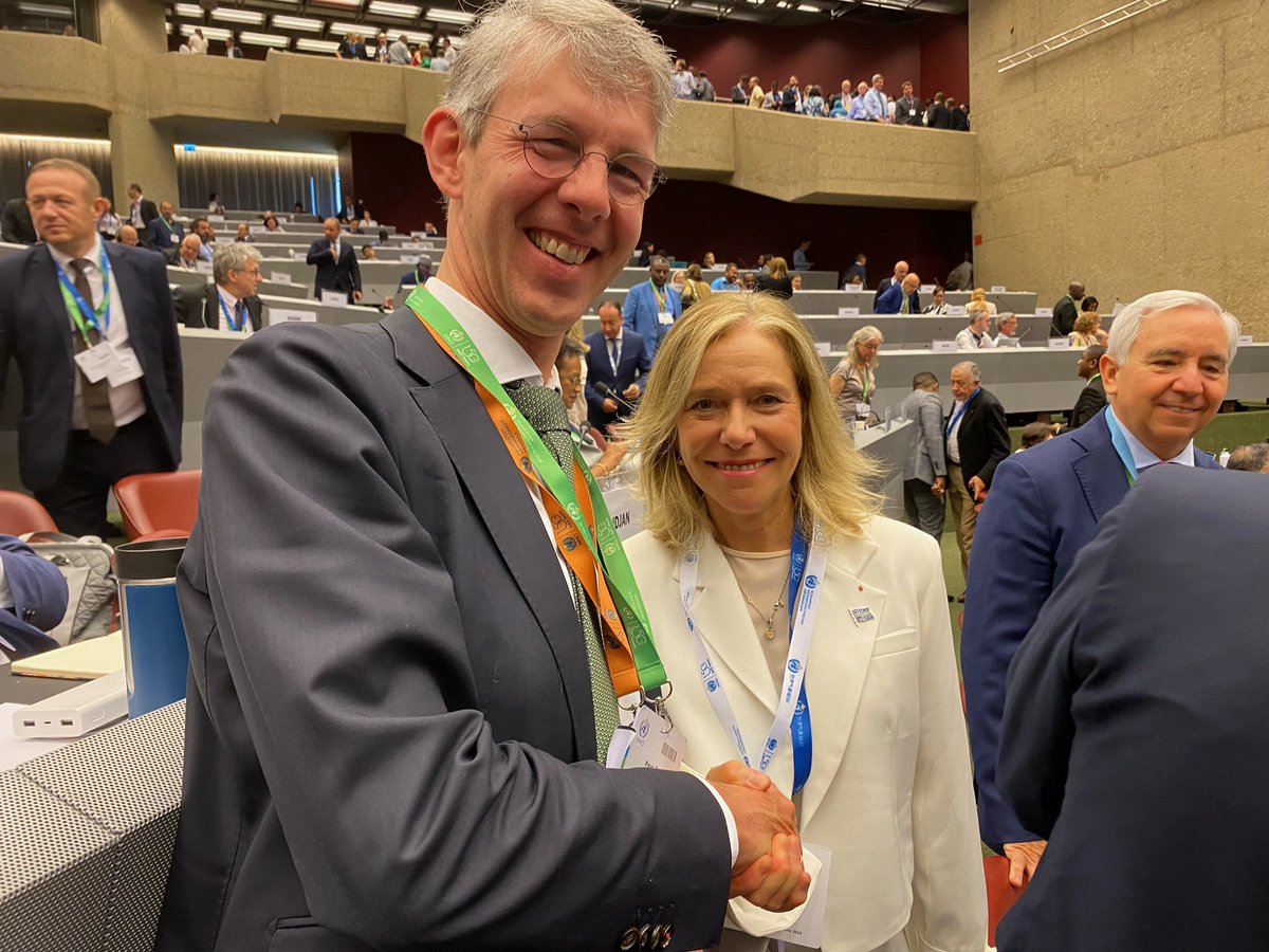 Congratulations on behalf of the Netherlands to Prof Celeste Saulo of @SMN_Argentina on her election as the new SG of the @WMO. We are looking forward to close collaboration to counter the rising risks in a changing climate, including through #EarlyWarnings4All and #SOFF.