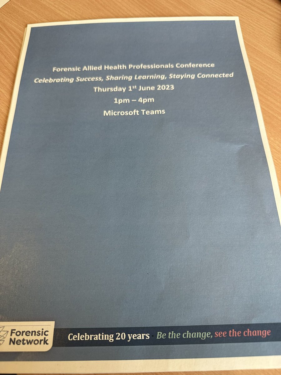 JulieShaw (@julieforensicot) on Twitter photo Delighted to be Chairing the 2nd Annual Forensic AHP Conference this afternoon - an opportunity for forensic AHPs to Celebrate Success, Share Learning and Stay Connected <a href="/FN_SoFMH/">Forensic Network</a> <a href="/catherin_totten/">Catherine Totten</a> <a href="/cheryl_mcmorris/">Cheryl McMorris</a> <a href="/MoiraForensicOT/">Moira Paterson</a> <a href="/ChristineBresl5/">Christine Breslin</a> #ForensicAHPConf2023 Delighted to be Chairing the 2nd Annual Forensic AHP Conference this afternoon - an opportunity for forensic AHPs to Celebrate Success, Share Learning and Stay Connected <a href="/FN_SoFMH/">Forensic Network</a> <a href="/catherin_totten/">Catherine Totten</a> <a href="/cheryl_mcmorris/">Cheryl McMorris</a> <a href="/MoiraForensicOT/">Moira Paterson</a> <a href="/ChristineBresl5/">Christine Breslin</a> #ForensicAHPConf2023
