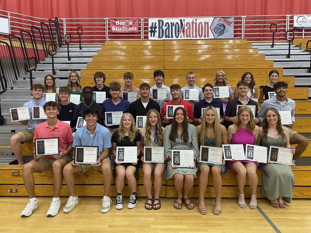 Baron Athletics 
Congratulations to all of our Baron Athletes that received NE8 All Conference and 4 year awards at last night’s spring awards night 
#WeAreDeKalb