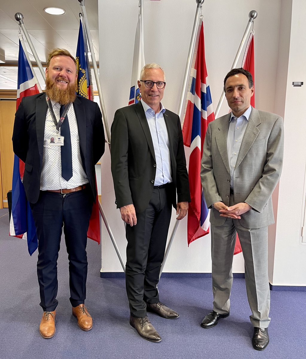 Great to have <a href="/EFTAsecretariat/">EFTA Secretariat</a> Secretary-General Henri Gétaz visit our offices in #Luxembourg. 🇱🇺  

He also met with <a href="/MarianaKotzeva/">Mariana Kotzeva</a> &amp; Gallo Gueye from <a href="/EU_Eurostat/">EU_Eurostat</a> to discuss developments in the European Statistical System &amp; statistical cooperation in the #EEA.