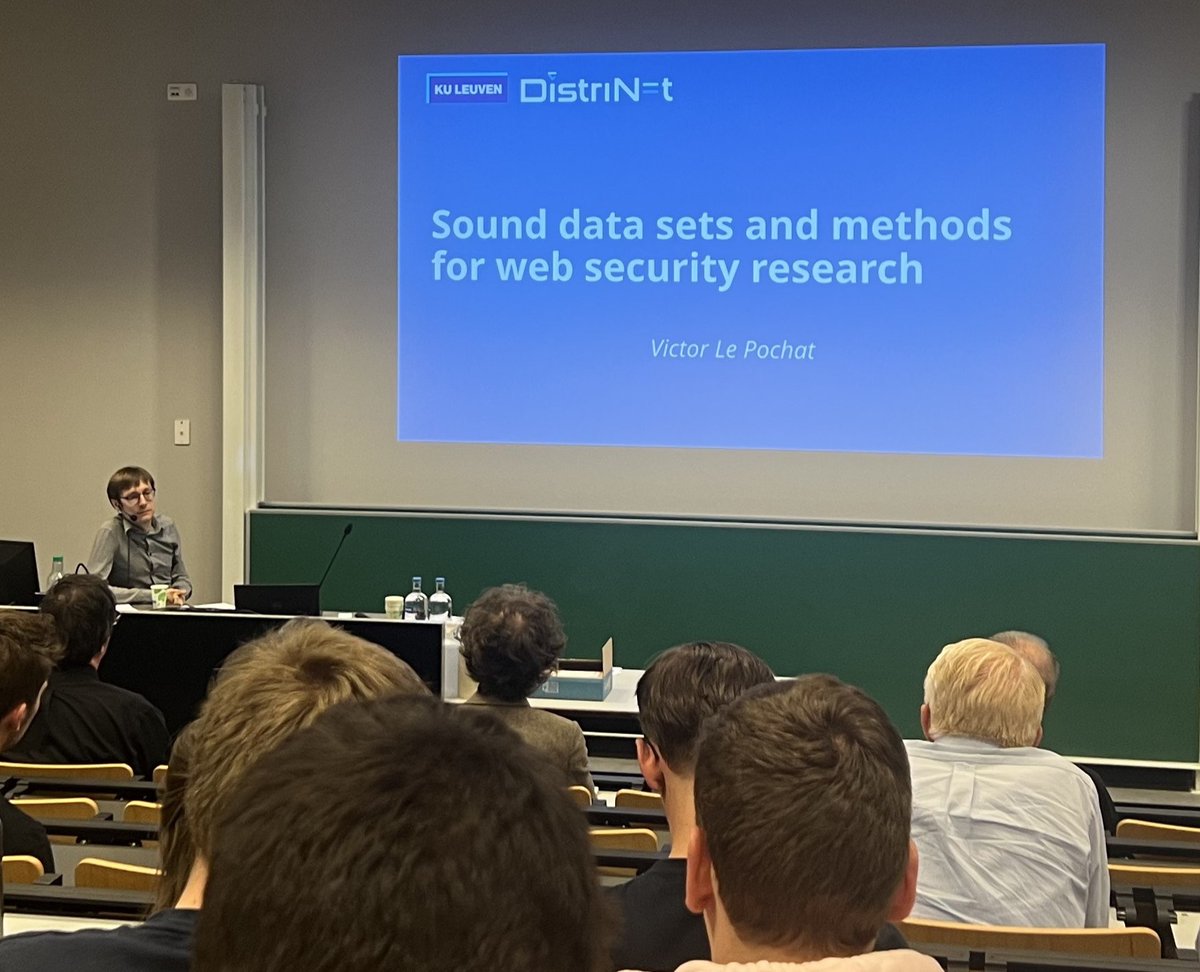 @VictorLePochat: Congratulations on obtaining your PhD! We very much enjoyed your presentation on 'Sound data sets and methods for web security research' and look forward to more impactful contributions in your field. #PhD #CyberSecurity #Congratulations