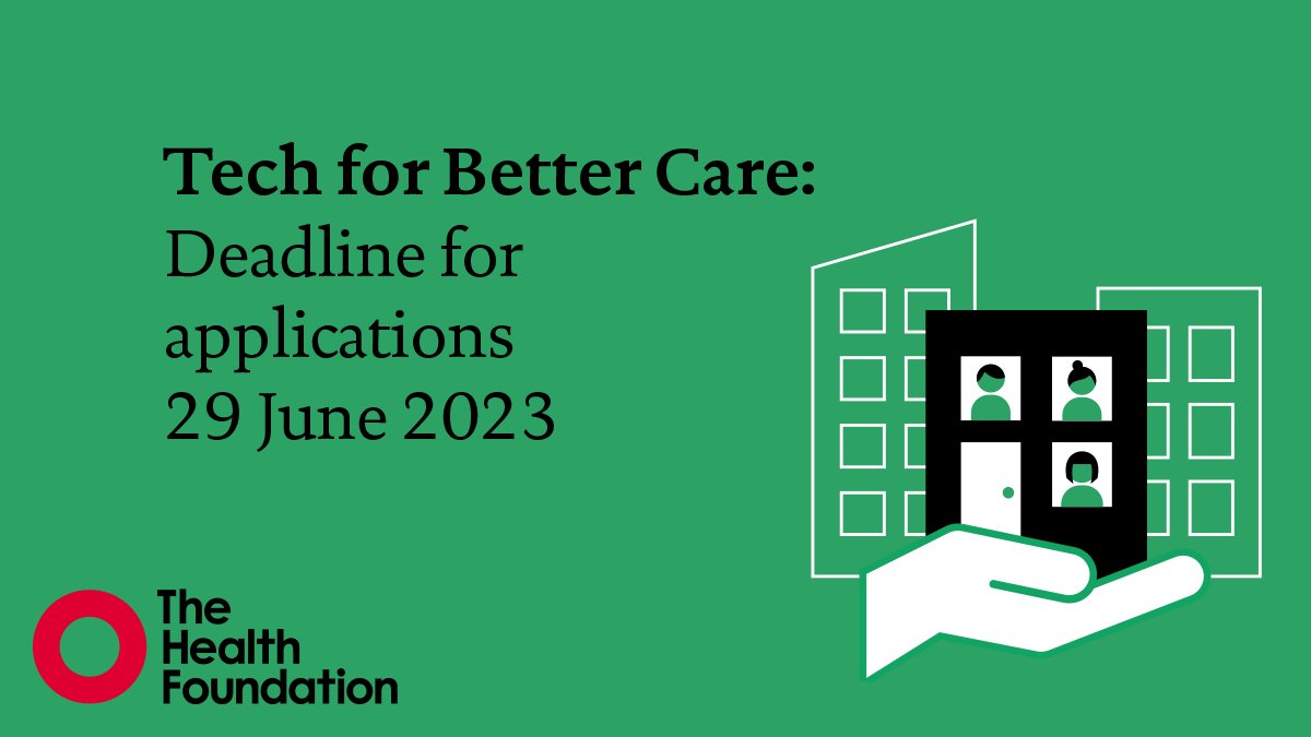 APPLY NOW: The care system across the UK is under immense pressure and new approaches to care are needed. Our new programme invites care providers to apply for funding of up to £30,000 to develop, test, and pilot a new approach to care ⬇️ health.org.uk/funding-and-pa…