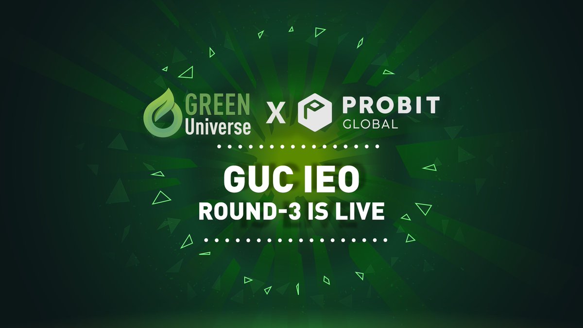 The wait is finally over! 🎉 IEO Round 3 for GUC is now LIVE on Probit Global! 🚀 Now is your chance to be a part of our green revolution. Don't let this opportunity slip away. Get your GUC tokens here: probit.com/en-us/ieo/guc-… 💚 
.
#GUC #IEO #ProbitGlobal #GreenInvestment…