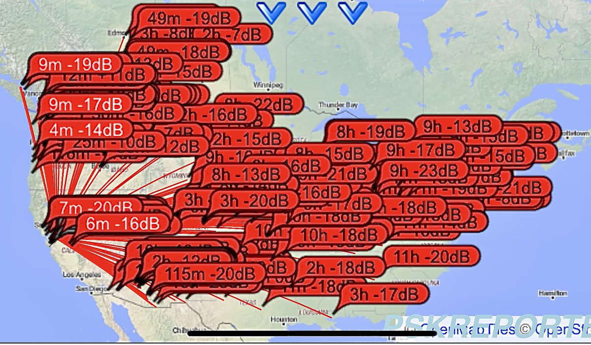 Man the 6m band was hot today! I never even tried any other bands all day! It’s after 11PM here on the west coast and I’m still making QSO’s on 6 meters! 

#HamRadio #FT8 #HFradio #6mband #magicband #50mhz #AmateurRadio #QuirkyQRP #hamshack