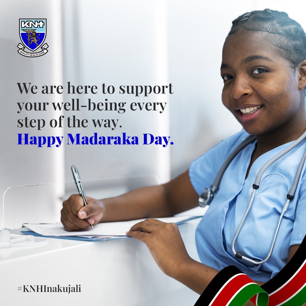 Wishing you a happy and healthy Madaraka Day! Let's celebrate our freedom by accessing quality healthcare and showing kindness to others.
#KNHInakujali #HappyMadarakaDay