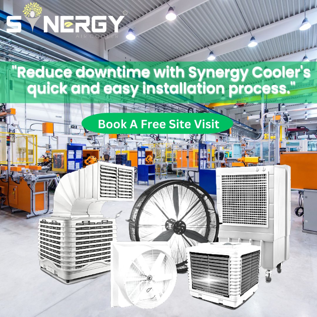 Is hot weather hindering your factory's efficiency? Synergy Cooler's industrial cooling solutions provide unmatched cooling power to keep your operations running smoothly.
#SynergyCooler #IndustrialAirCooler #CoolFactory #ComfortableWorkers #FactoryCooling