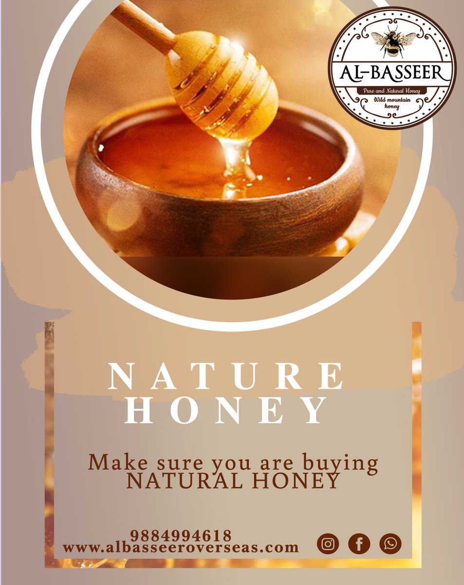 Al-Basseer Honey

Order Al-Basseer Honey now!
Call : +91- 9884994618

#honeybees #naturalhoney #rawhoney #Savethebees #fennelhoney #honey  #rawhoney #honeylover #honeylovers  #chennaifood #chennaifoodie #chennaifoodguide #indiafood #indiafoodlovers #indiafoodbloggers