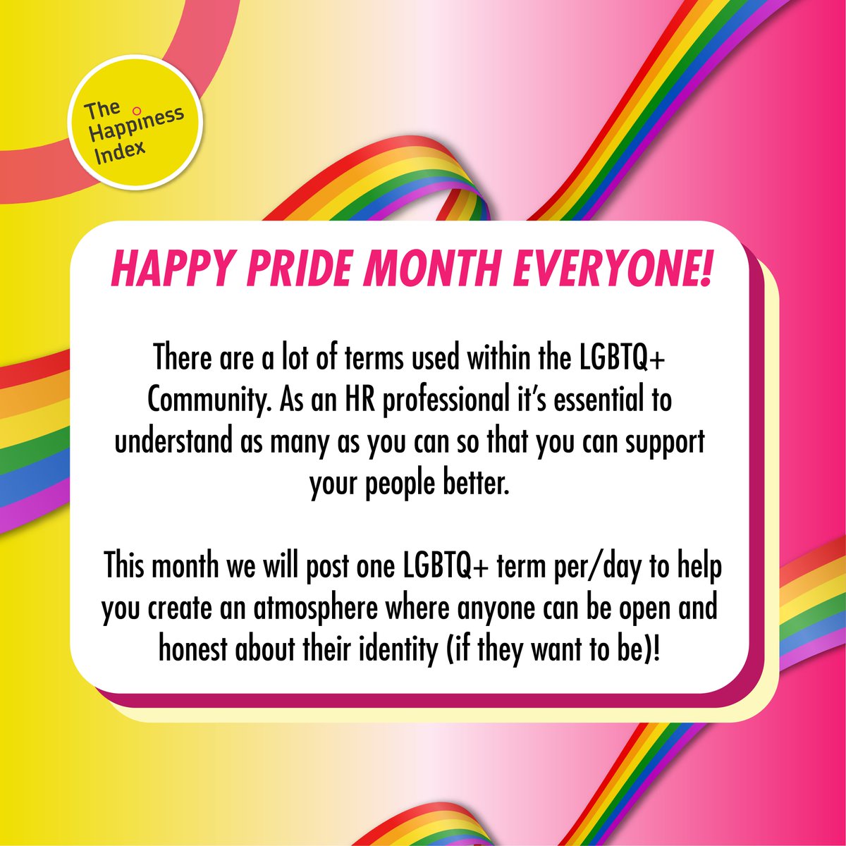 🌈 Happy #PrideMonth! 🌈 

🎉 To celebrate we will be posting everyday to signpost all the different and wonderful ways you can be part of the #LGBTQ+ Community.

📕 To read everything in one go, check out our 'ABCs of LGBTQ+' eBook! 

👉 bit.ly/43lEZEE