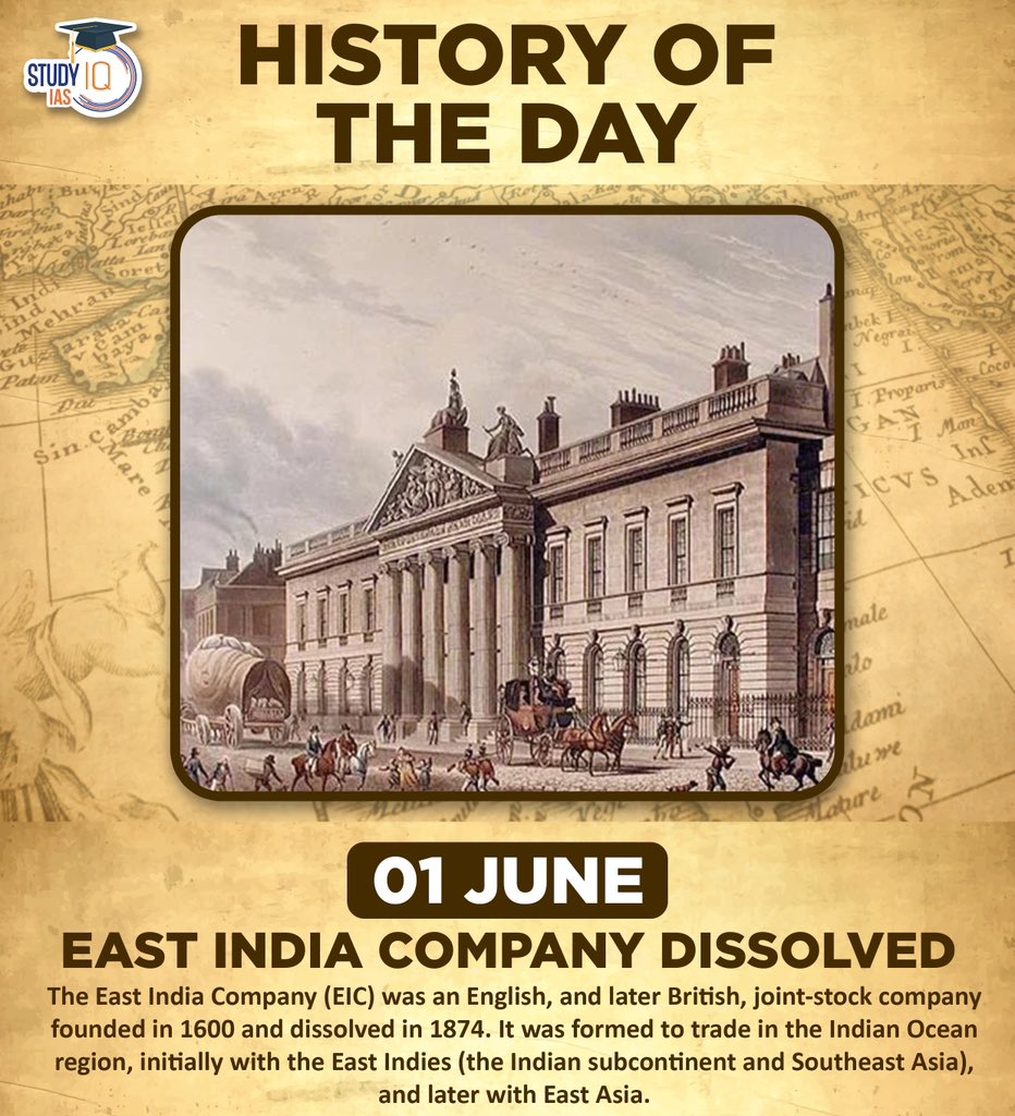 History of The Day

#historyoftheday #todayhistory #eastindiacompanydissolved #eastindiancompany #eic #english #british #indianocean #jointstockcompany #eastasia #southeastasia #eastindies #upsc #cse #ips #ias