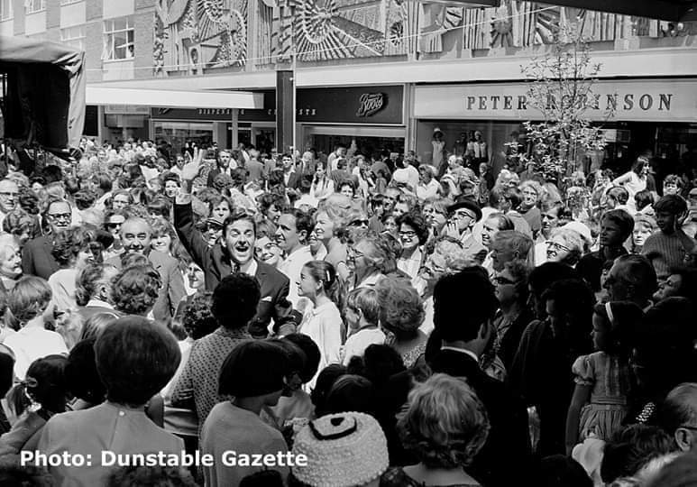 Comedian and game show host Bob Monkhouse was born on this day 95 years ago (June 1, 1928).
He's pictured at Claridges, his home in Bedfordshire village Eggington, and among crowd at the official opening of The Quadrant shopping centre in Dunstable in June 1966.
He died in 2003.