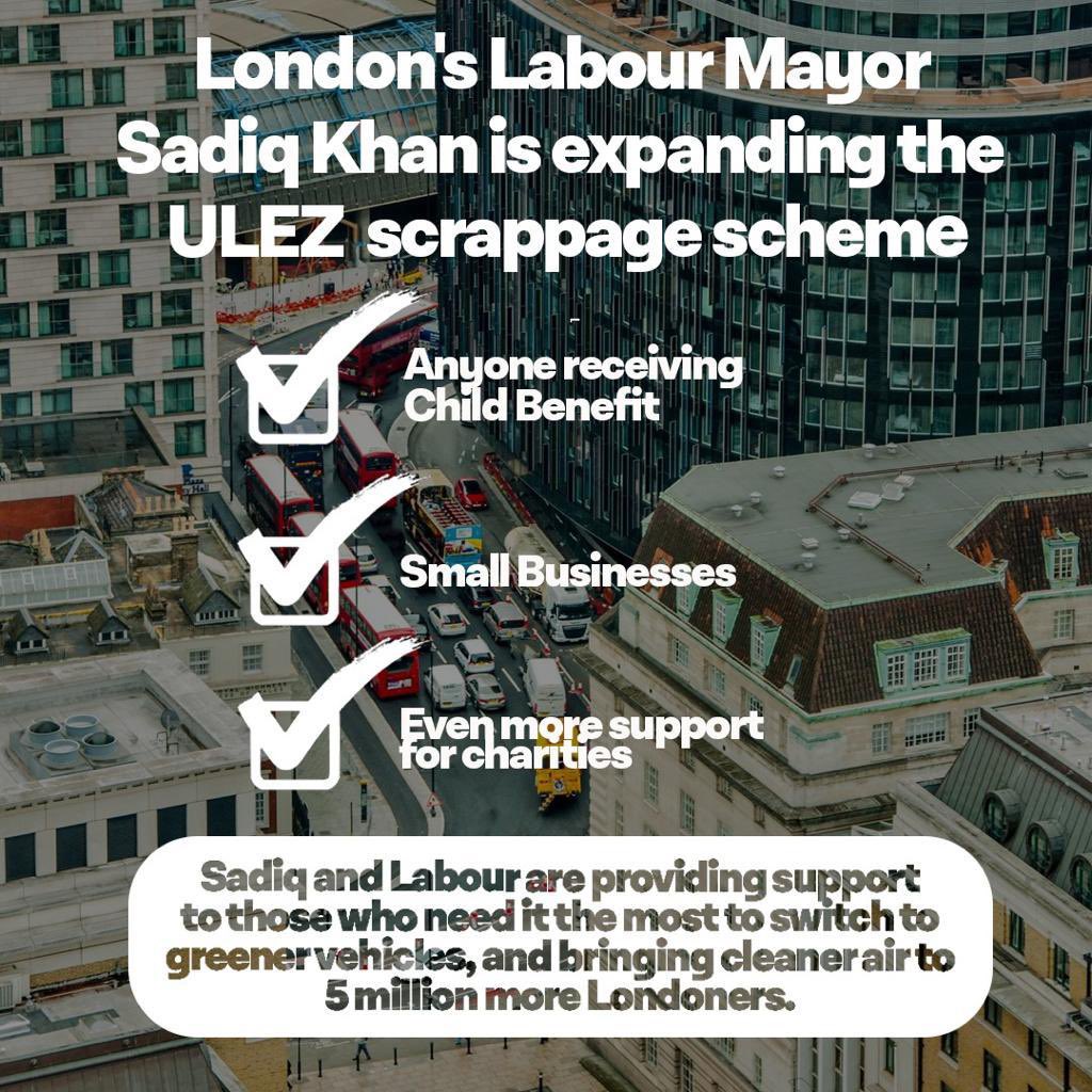 Delighted that @SadiqKhan has listened to Londoners, businesses, MPs and Councillors and is expanding the ULEZ scrappage scheme. I know this will be welcome by many in Lewisham and Bromley.