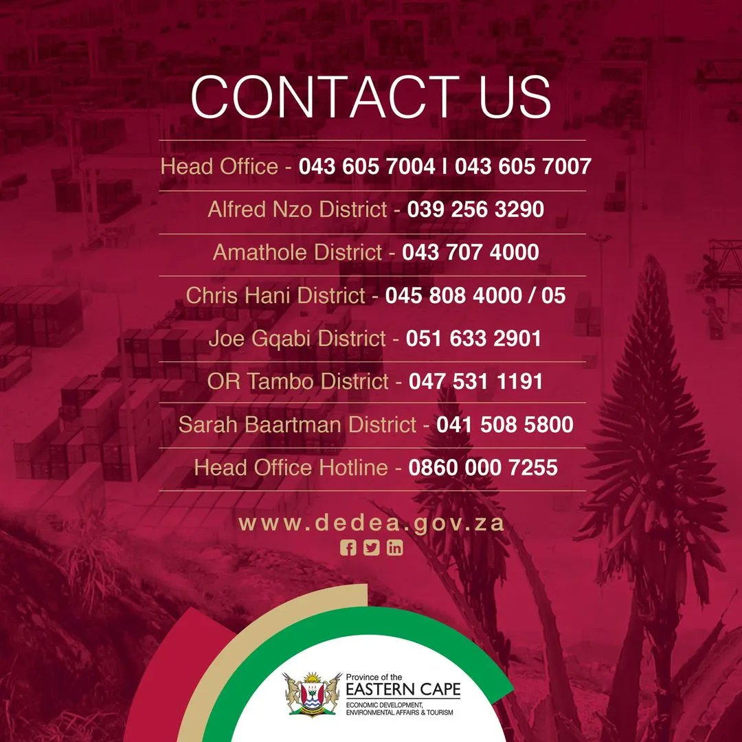 DEDEAT_EC on Twitter "DEDEAT OFFICE CONTACTS DEDEAT has six