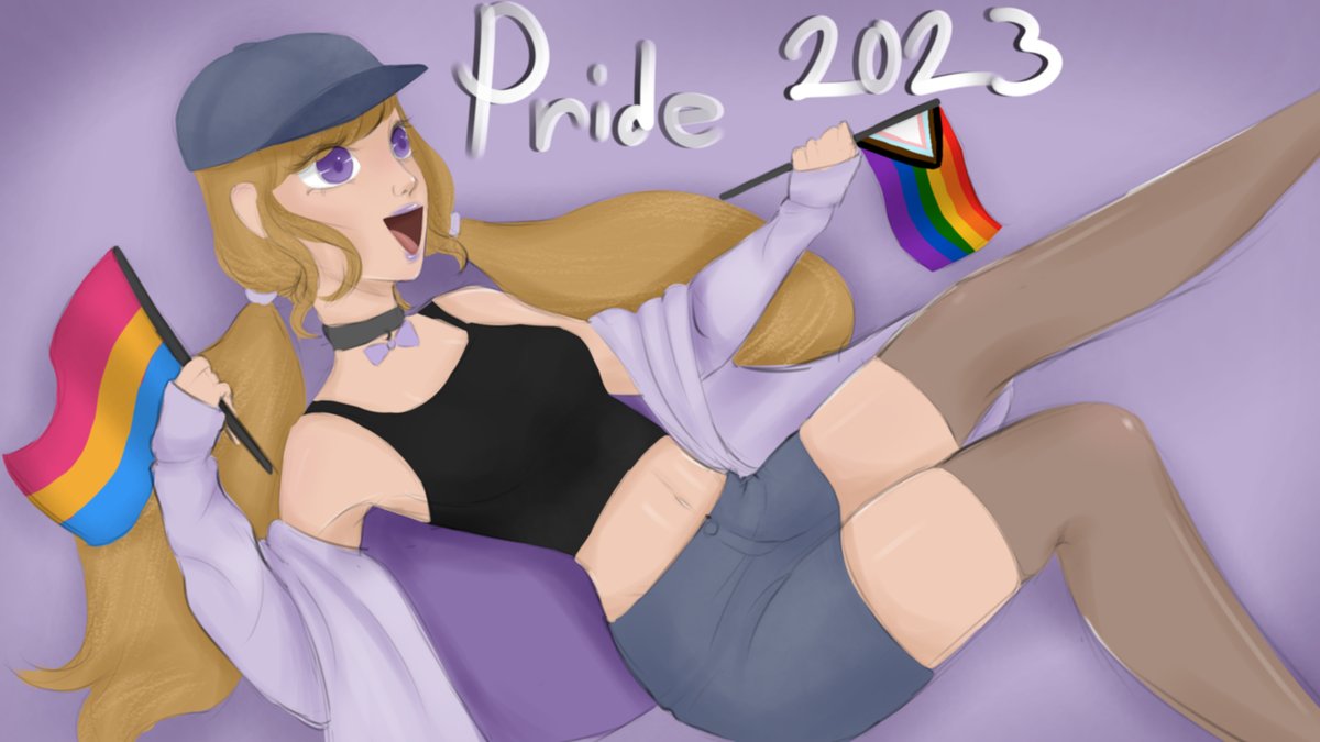 HAPPY PRIDE MONTH!!!!!!!!!!
Love Siren <3  
#UTAU #PrideMonth2023 #PrideMonth #Pride2023 #PrideFlag #vocatwt #gaypride #pansexualpride