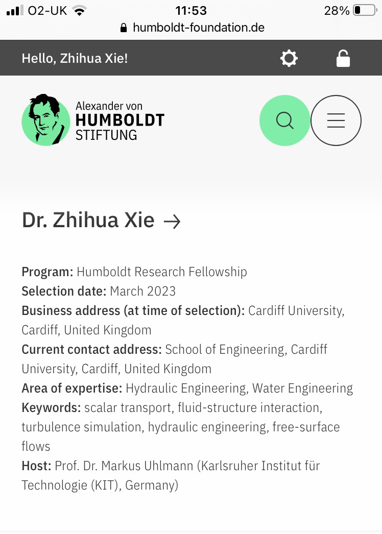 Honoured to be awarded the Alexander von Humboldt Fellowship for Experienced Researcher <a href="/AvHStiftung/">Humboldt-Stiftung</a> for next three years. Looking forward to research stays <a href="/KITKarlsruhe/">Shmoopy</a> and interacting with other brilliant researchers from 🇩🇪 on #CFD #Turbulence #FluidDynamics #Multiphase #Flow