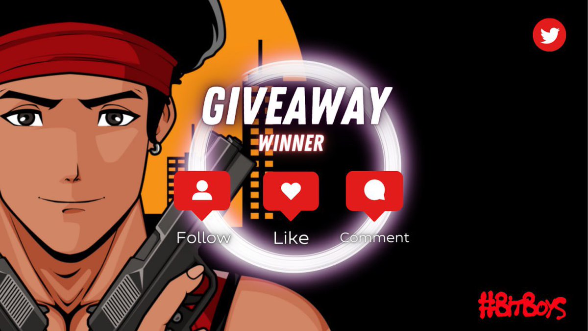 🎁Giveaway winner announcement‼️

The winner of the 1st. 𝐍𝐅𝐓 𝐕𝐈𝐏 𝐓𝐈𝐂𝐊𝐄𝐓 is <a href="/ToasterboyF/">Toasterboy Forever</a> 🎉

Everybody thanks for all your likes, comments &amp; retweets ❤️ 

Let’s make #BitBoys great together ✊🏼