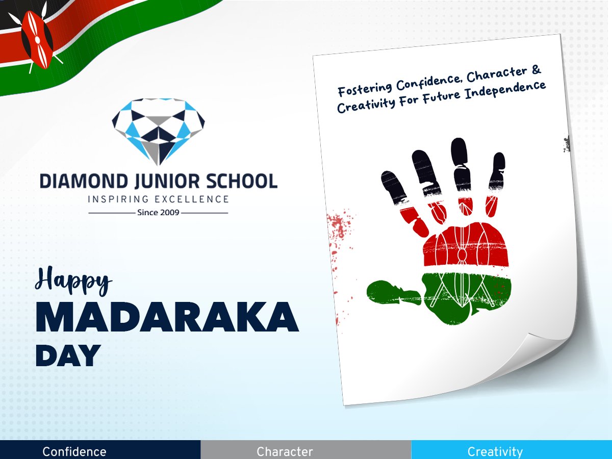 This Madaraka Day 🇰🇪, we at Diamond Junior School are celebrating our teachers and parents for fostering the confidence, individuality and independence of the students at our school.
#MadarakaDay2023 #DiamondJuniorSchool #Confidence #Character #Creativity #SchoolOfTheFuture