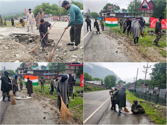 As part of run up to World Environment Day, locals carried out cleanliness drive in the Gund area and gave the message of environmental protection to the masses.
@Mesmer_Manasbal

@IPL

@official_dgar

#oriele #WorldEnvironmentDay2023 #KashmirDiaries