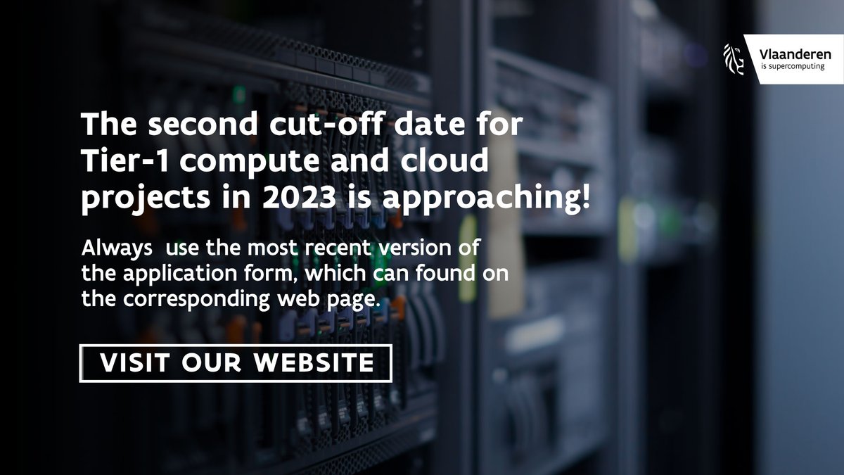 VSC_HPC's tweet photo. 1/2 
Attention all researchers! The 2nd cut-off date for Tier-1 projects in 2023 is on June 5. Please take a look at:
🟠 Tier-1 Compute applications https://t.co/tpJJyVAlcK
🟠 Tier-1 Cloud applications https://t.co/ooPs7Jhtr3
🆕 Tier-1 Data applications https://t.co/yIAlsJBDPN https://t.co/pOXmf8xFI4