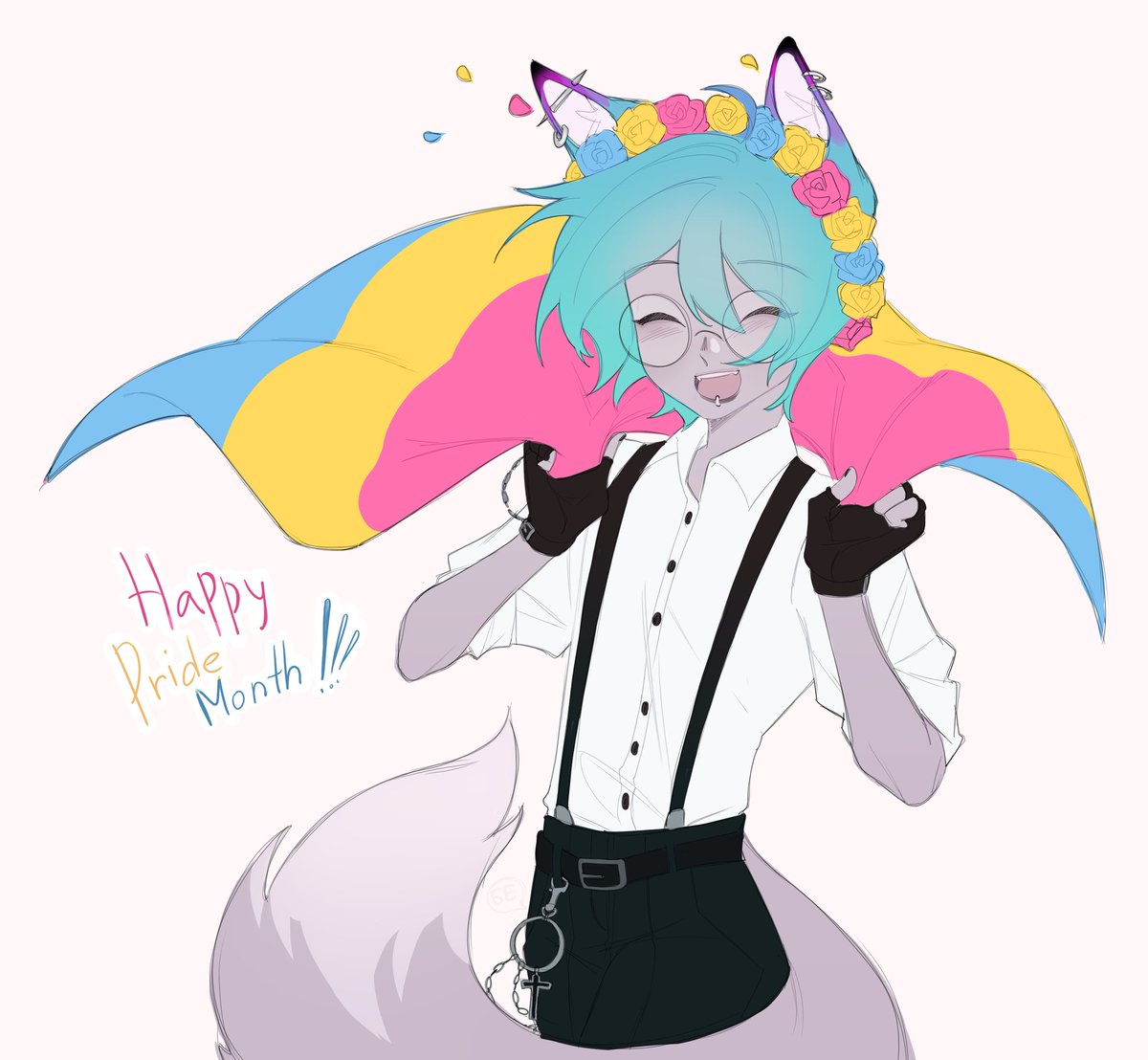 HAPPY #PRIDEMONTH EVERYONE! 💙💛💖
It's a time to be proud of your true self! 

This beautiful artwork of Olaf was drawn by @leshnadne. Thank you soo much for drawing me! 🥺💕

#pride #pansexual #panpride #pansexualpride #lgbt #flag #pansexuality #cute #love #prideflag
