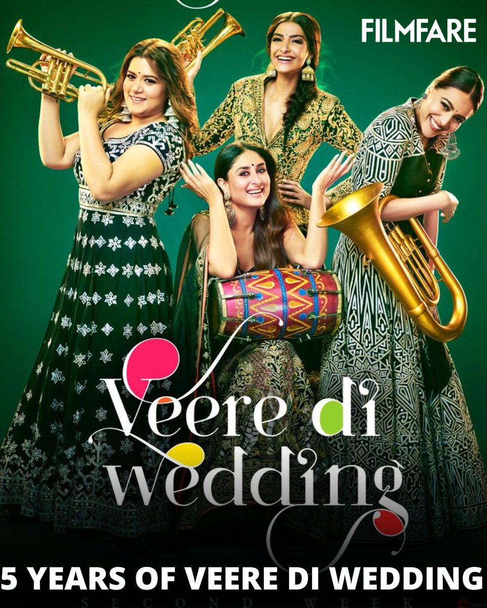 #VeereDiWedding, starring #SonamKapoor, #KareenaKapoorKhan, #SwaraBhaskar and #ShikhaTalsania was released 5 years ago today.✨

Tell us your favourite moment from the film! 🎥