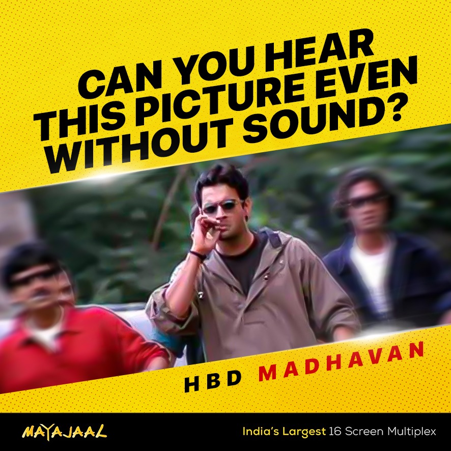 90s kids, 2K kids, and even 2.5K kids will have him in their favourites!

Wishing the charming and talented actor-director @ActorMadhavan a happy birthday!

Maddy fans!!, comment on the BGM you hear in this picture.

#HBDMadhavan #HappyBirthdayMaddy #HBDMaddy #Madhavan #Maddy…