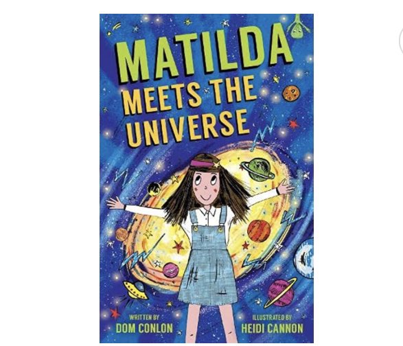 Matilda’s back and she’s meeting the universe ! V proud to have illustrated @dom_conlon fantastic new book. Out today !! @publishinguclan ✨🚀✨🚀