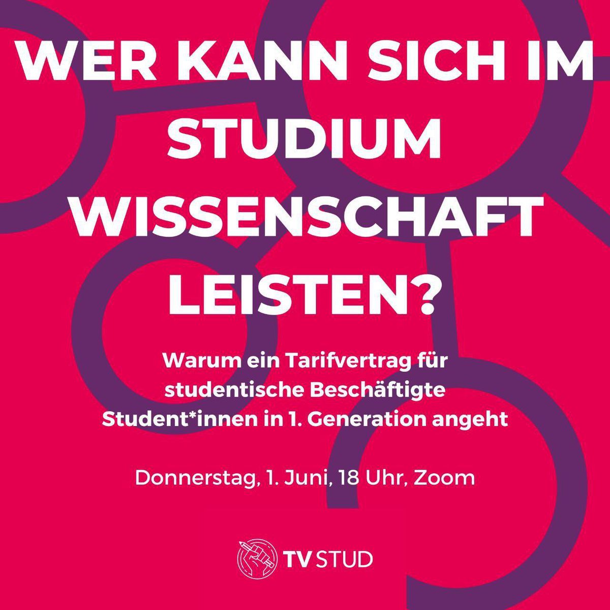 Heute um 18 Uhr wirft @marvin_hopp als Co-Autor der Studie 'Jung, akademisch, prekär' ein Schlaglicht auf die Aspekte soziale Lage und soziale Herkunft studentischer Beschäftigter und auf die exklusiven Zugänge zur Beschäftigung an Hochschulen. #TVStud #ichbinHanna