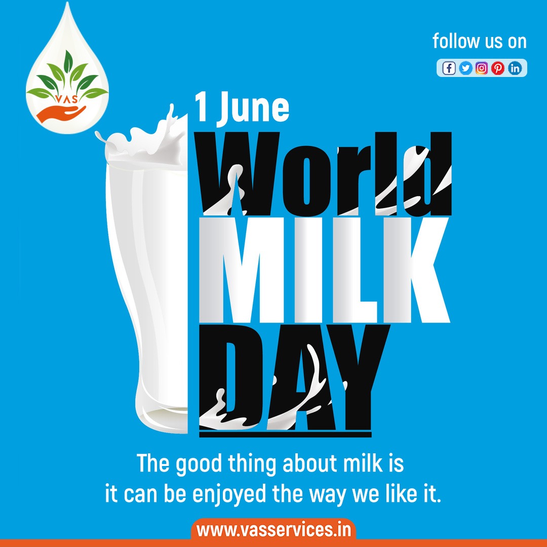 On this World Milk Day, let's raise a glass to the farmers, cows, and everyone involved in bringing us the wholesome goodness of milk. Enjoy the day!
🥛🐄🍼🍶🥤🧃🥛🌍🥛🎉
.
#WorldMilkDay #MilkDay #GotMilk #DairyLove #vasmanagementservices #integratedmanagement #cleaningservices