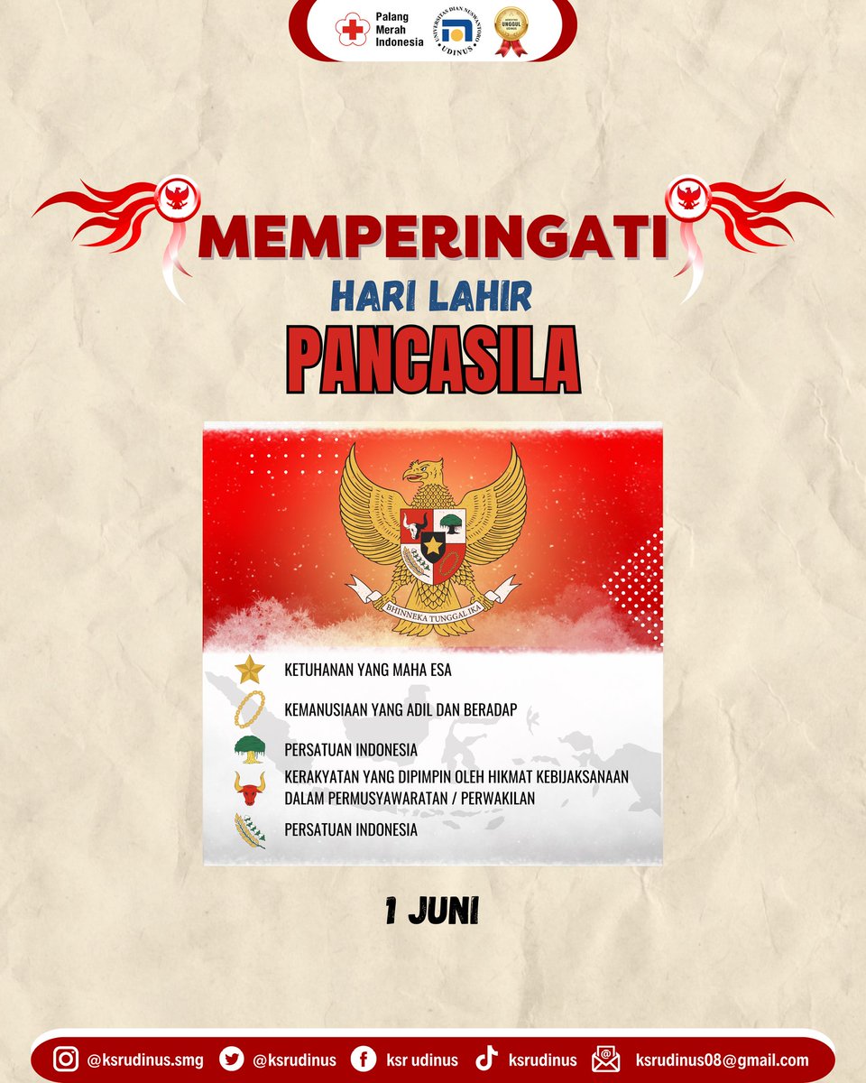 Melalui Pancasila, kita yang terdiri dari beragam suku bangsa, budaya, bahasa, ras, dan agama serta adat istiadat dapat bersatu dalam satu atap, yaitu Indonesia. Selamat Hari Lahir Pancasila.

Siamo Tutti Fratteli.