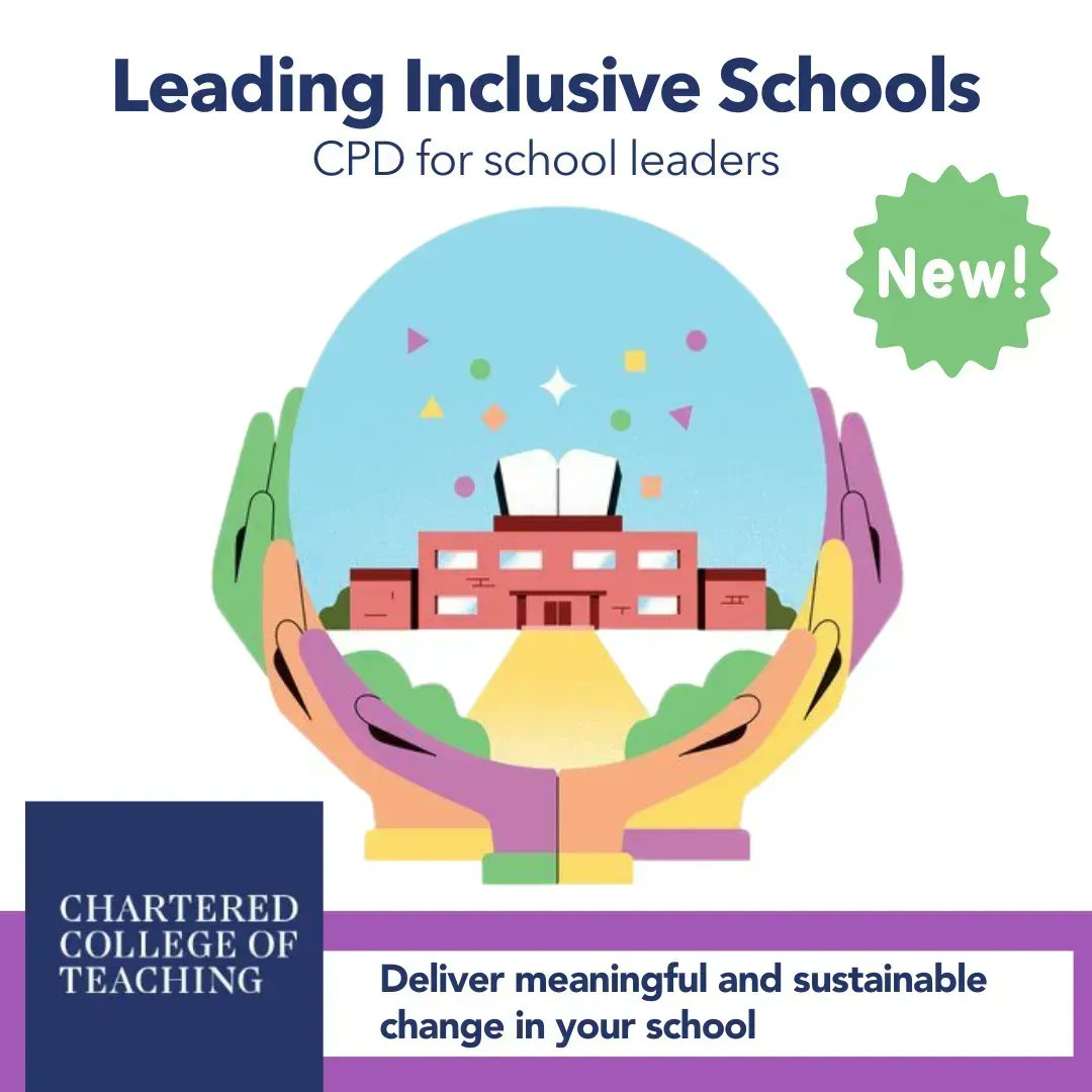 CharteredColl's tweet photo. Are you a senior leader looking to deliver meaningful and sustainable change in your school?
Learn more about the new CPD for school leaders from @CharteredColl: https://t.co/q3FzW5MK3P
#Headteacher #DeputyHeadteacher #AssistantHeadteacher #InclusiveLeadership #QualityCPD https://t.co/PTPUaACkfb