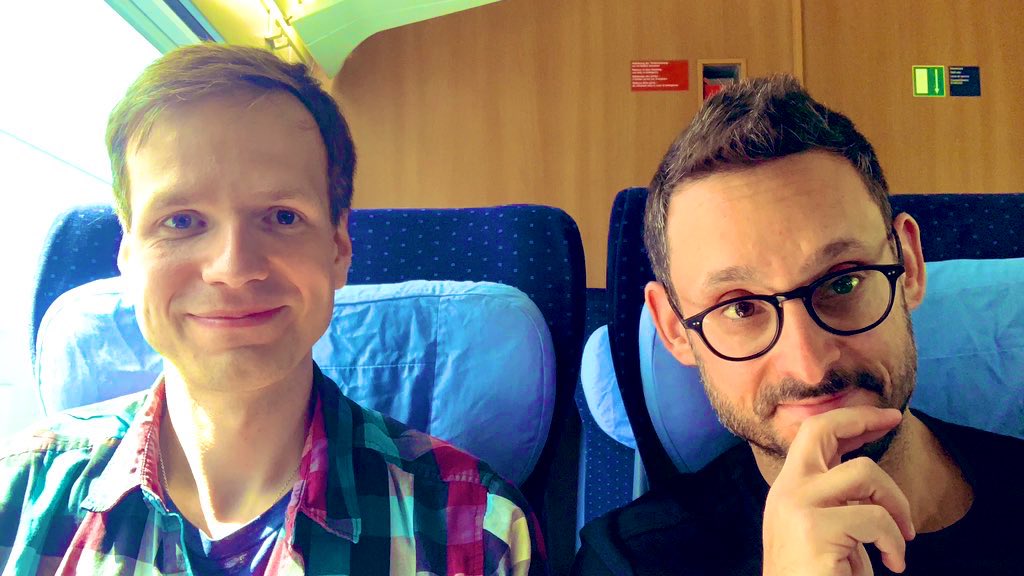 Nadim_ch's tweet photo. We looked focused during the🚆 Berlin > Paris yesterday but it was a long ride with delays. 

Now ready for our day with @AFD_en &amp; the @GoalsDirectory’s first in-person #SDG Classification Expert Group meetup and the #AI x SDG panel! 

Join virtually for the panel (🔗 in thread) https://t.co/KfhudPEHNj