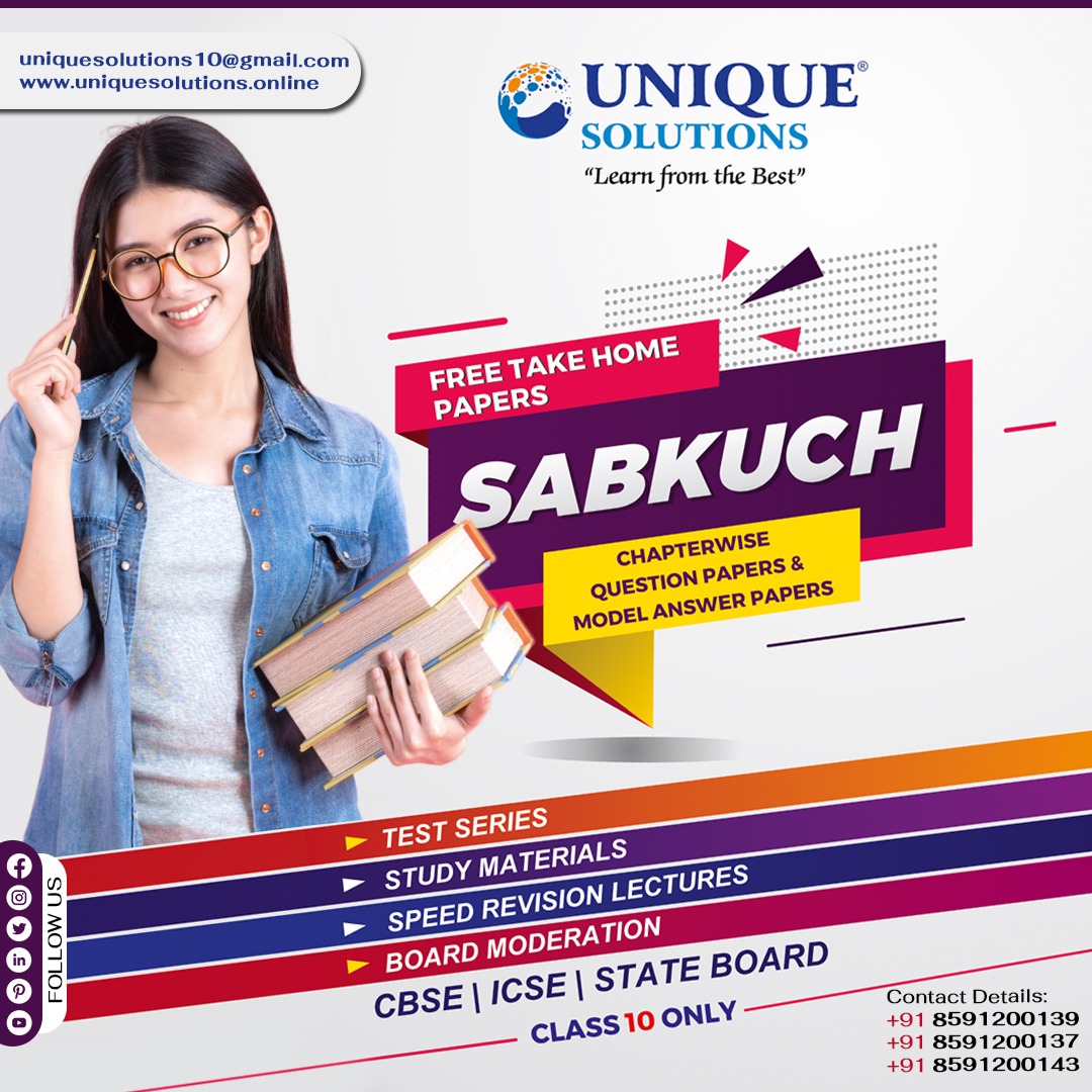 UniqueSolution_'s tweet image. Boost your confidence and ace the exam with #UniqueSolution’s comprehensive chapter-wise Question Papers &amp;amp; Model answer papers for CBSE, ICSE &amp;amp; State Board students.⁣⁣
Find the right questions to practice with 
#cbseboard #CBSESchool #cbseclass10 #cbsestudents #UniqueSolutions
