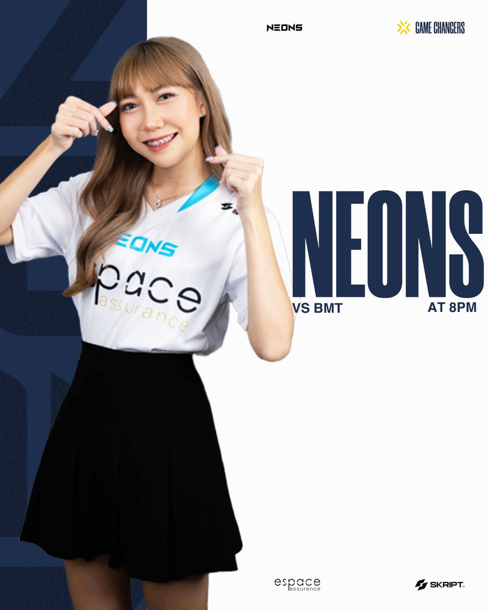 [VCT Game Changer Apac - Open 2]   

We haven't dropped a single map so far, will we be able to keep up on day 3? 

ส่งกำลังใจให้สาวๆ กันเยอะๆ นะคะ ส่งเสียงดังมากที่สุดเท่าที่จะเป็นไปได้ แสดงให้เราเห็นถึงความรักของคุณ! #NeonsWin 

🆚#BeMyTeam
📷8 PM GMT   
 #NeonsFigthing