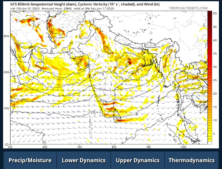 In the latest update of gfs and ecm, the #cyclone is predicted to form in the Arabian sea and move towards the north-west, with the cyclone expected to make landfall on the #Saurashtra coast.

Note :There is a possibility of change in which track information will be updated daily