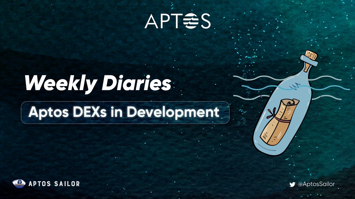 Avast people, it’s time for another adventure in #WeeklyDiaries. This time we be lookin for the #DEX within #Aptos ecosystem. Sea be calm, wind be blowin, let’s set sail to the ocean of Aptos 🌊