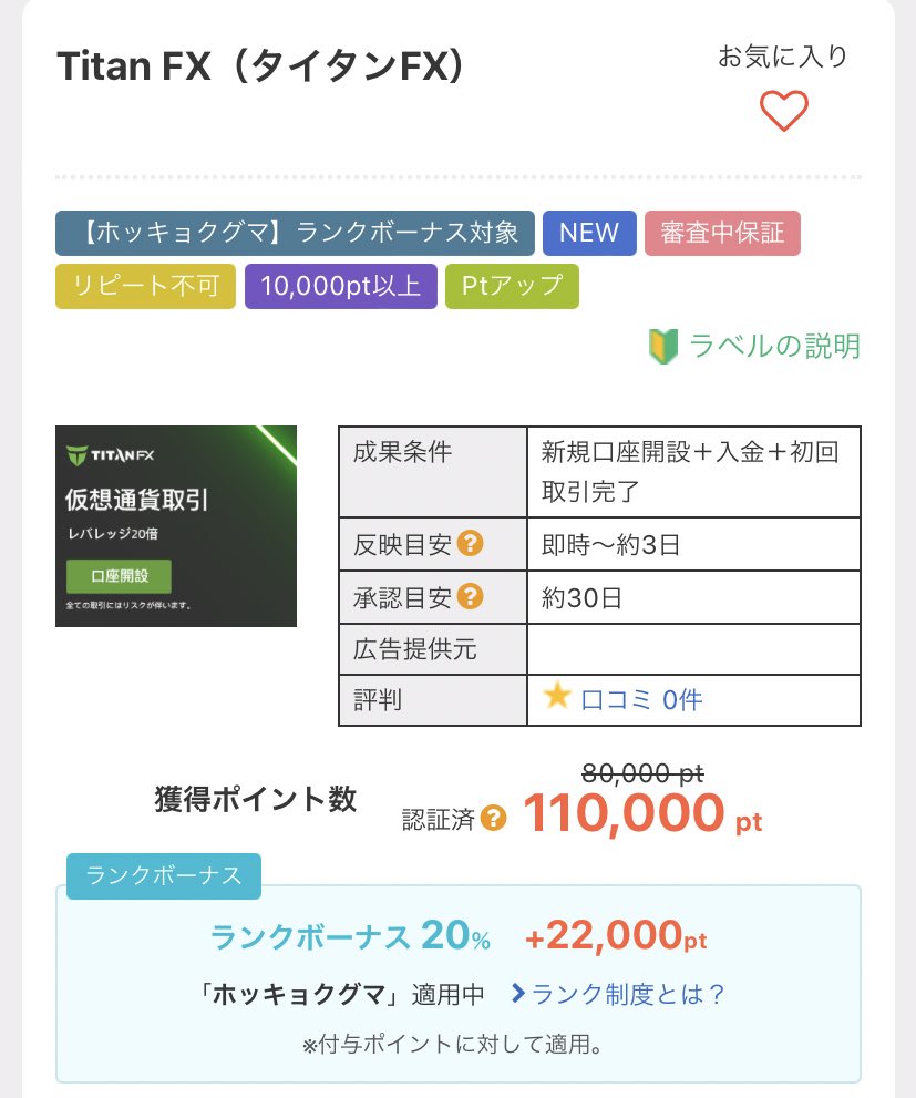 🍑Titan FX 1万1000円 開設申し込みしやした(ᐡ •͈ ·̫ •͈ ᐡ) すぐ開設出来て、次は本人確認中です （1営業日らしい） 入金3万のち、取引_φ(・_・  ランクボーナス2200円嬉しいな🥺✨