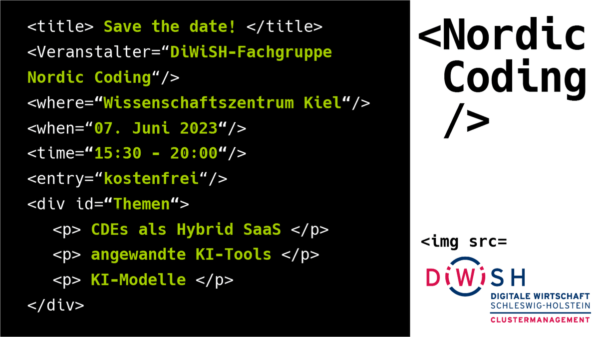 capdrei's tweet photo. Meldet euch jetzt an fürs Nordic Coding Meetup am Mittwoch, 07. Juni! Wir sind als Sponsor dabei und freuen uns auf einen Abend voller spannender Themen. https://t.co/7MSb8EcRP5 #meetup #NordicCoding #CDE #SaaS #AI https://t.co/P35jBdD6xC