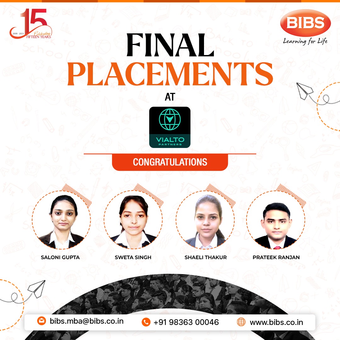 BIBS is delighted and proud to share the final placements of the students.

We congratulate & wish them success in their career!

#bibs #bibskolkata #placements #placed #placementdrive #mbalife #mbacareer #mbastudent #mbaplacement #mbacollege #mbadegree #studentlife #placement