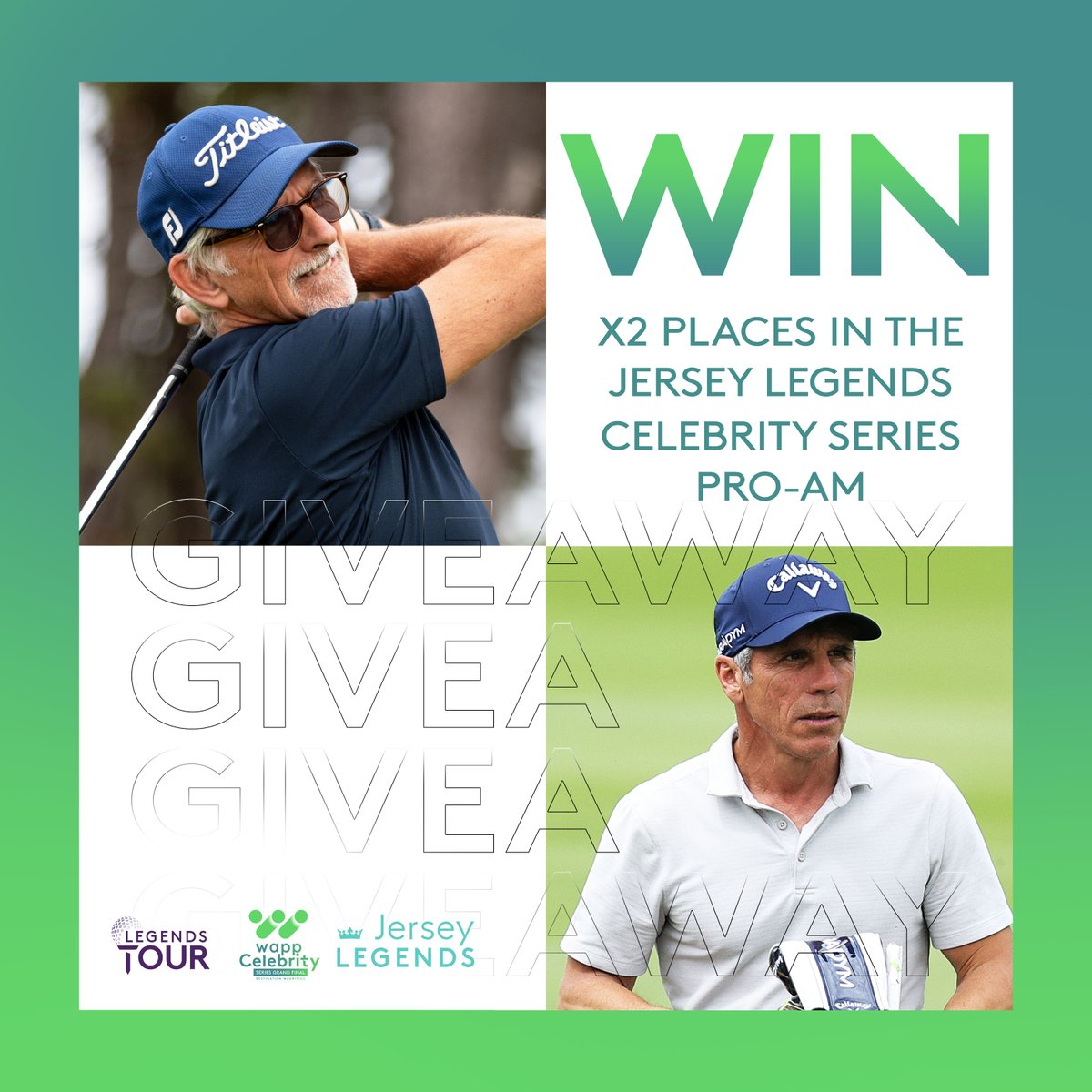 Want to play alongside your sporting hero? 🏌️‍♂️

Title sponsor of the Celebrity Series <a href="/WappTravel/">Wapp Travel Insurance</a>, are giving you the opportunity to play alongside stars of sport &amp; TV in Jersey 🇯🇪

𝑷𝑹𝑰𝒁𝑬⭐️
- You and a friend will team up alongside a Celebrity and Legends Tour professional
-