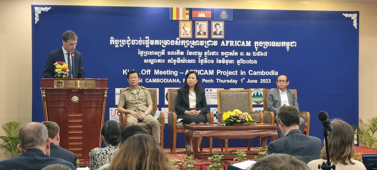 Opening ceremony of #AFRICAM  in Cambodia by the H.E. Jacques Pellet French Ambassador in #Cambodia with representatives of #FA #CDC_CAMBODIA #GDAHP
<a href="/Cirad/">Cirad</a> <a href="/ird_fr/">IRD.fr</a> @PREZODE_Intl