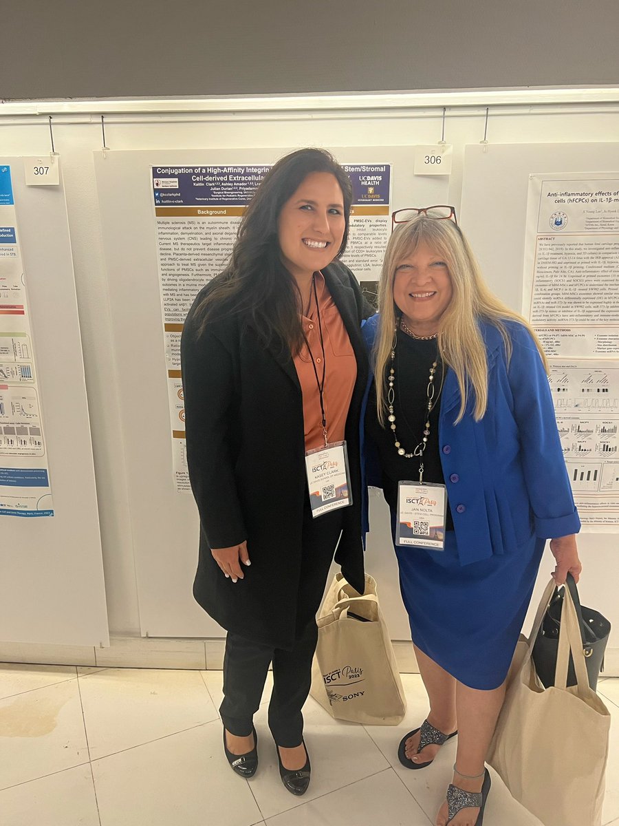 Thank you <a href="/jan_nolta/">Dr. Jan Nolta</a> for stopping by my poster <a href="/ISCTglobal/">ISCT</a> last night! <a href="/UCDavisHealth/">UC Davis Health</a> always feels more like a family. I’m so lucky to be a part of such amazing groups and teams  <a href="/ucdsurgerycsb/">Center for Surgical Bioengineering</a> <a href="/ISCT_ESP/">ISCT Early Stage Professionals Committee</a> <a href="/AijunWangLab/">AijunWang,PhD</a> <a href="/DianaFarmerMD/">Diana Farmer</a> #ISCT2023 #UCDavisStemCell #UCDavisSurgery