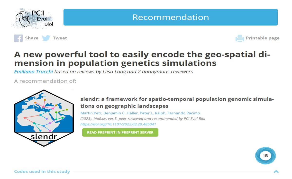 Recommended by Emiliano Trucchi for @PCIEvolBiol based on published reviews by Liisa Loog and 2 anonymous reviewers #OpenScience doi.org/10.24072/pci.e…