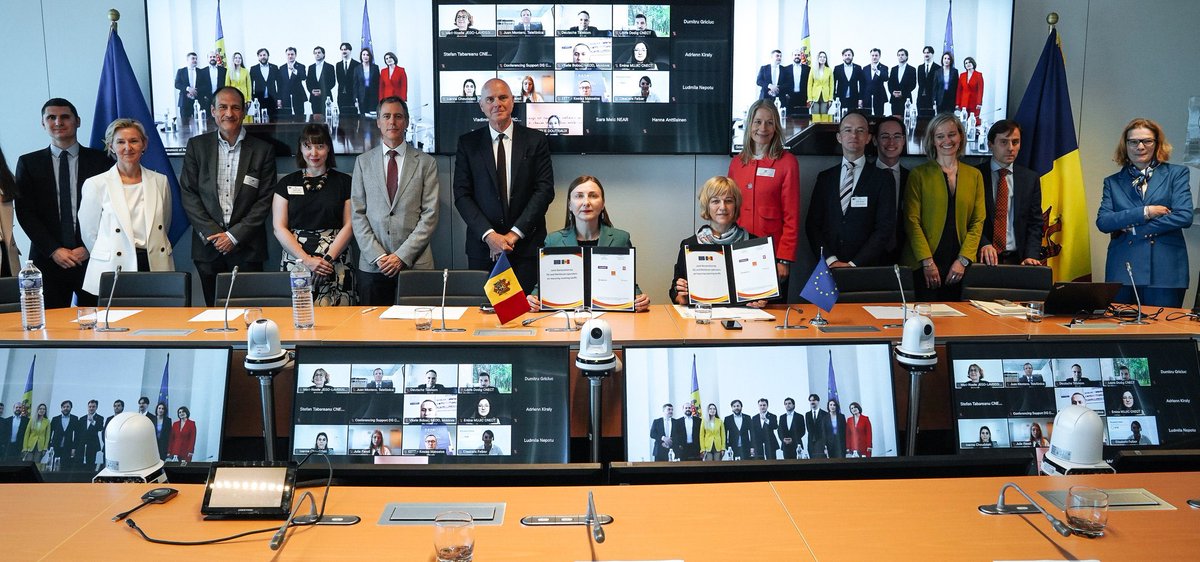 GSMAEurope's tweet image. Our members are committed to #connectivity in Europe. The Joint declaration for lower roaming charges on calls, data, &amp;amp; texts signed by EU 🇪🇺and Moldovan 🇲🇩 telecom operators is an important milestone which will bring benefits to citizens and businesses in both the EU and Moldova…