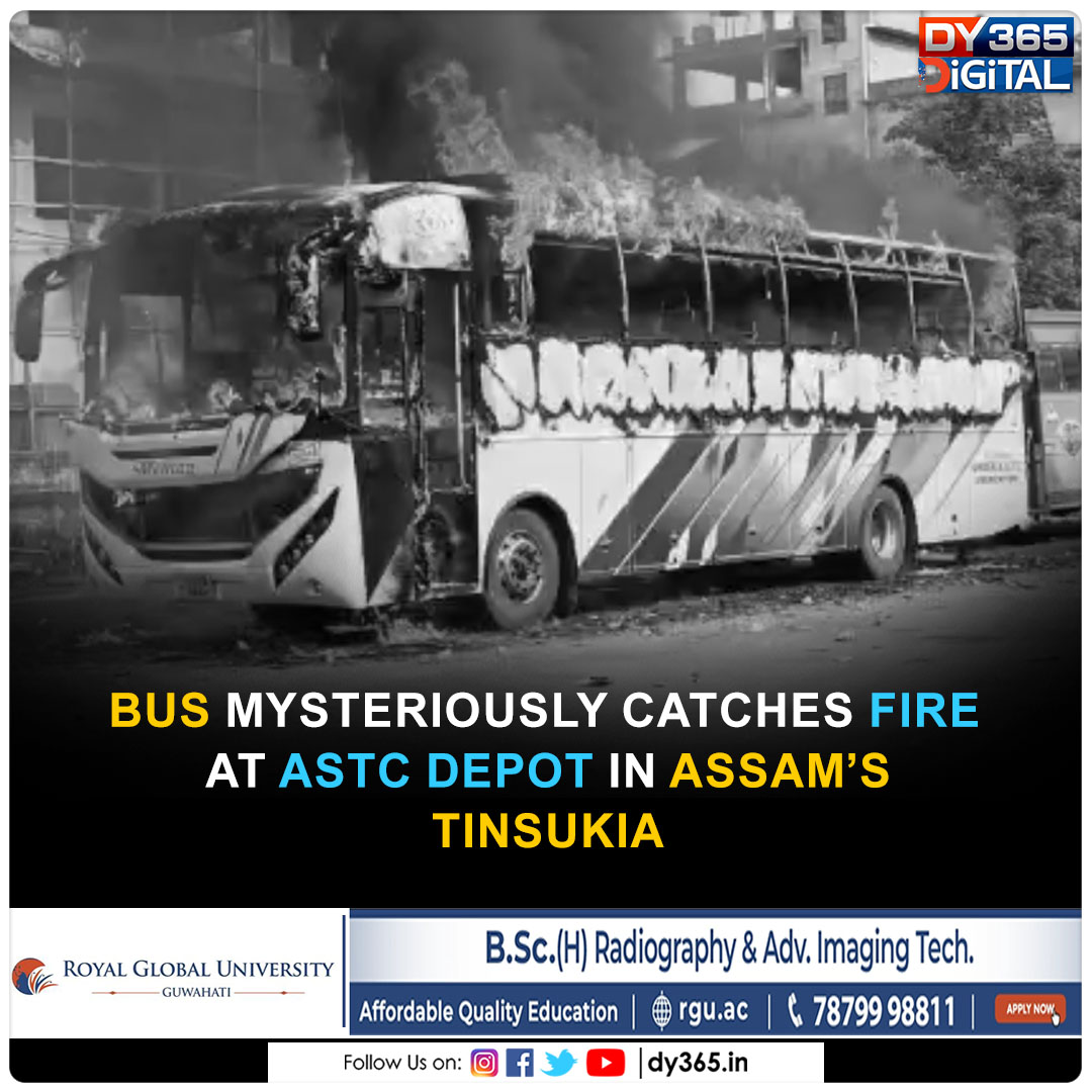 DY365's tweet image. #fire #bus #astc #assam #dy365