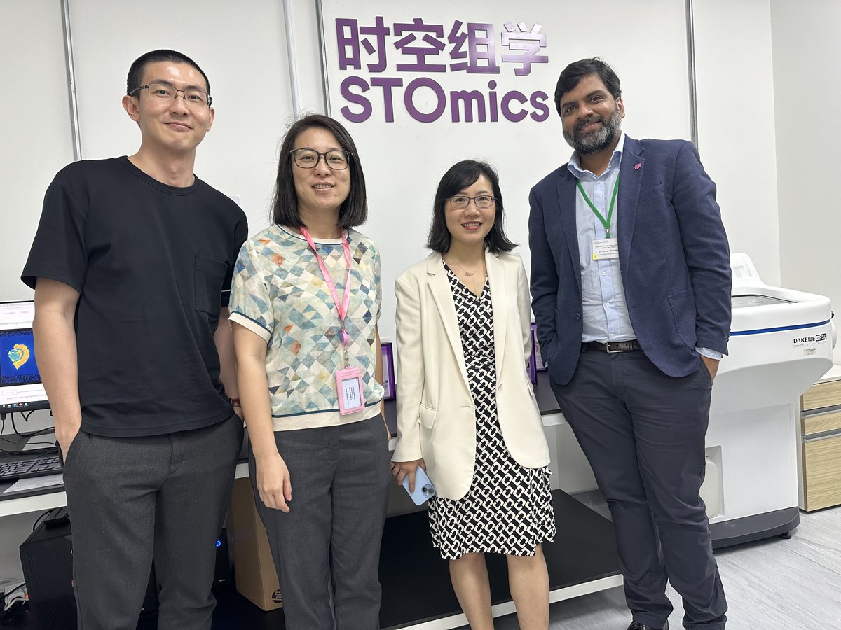 Good to catch up with @ST_Omics Singapore team and discuss all the cool spatial omics plans in pipelines #spaceisthenextfrontier