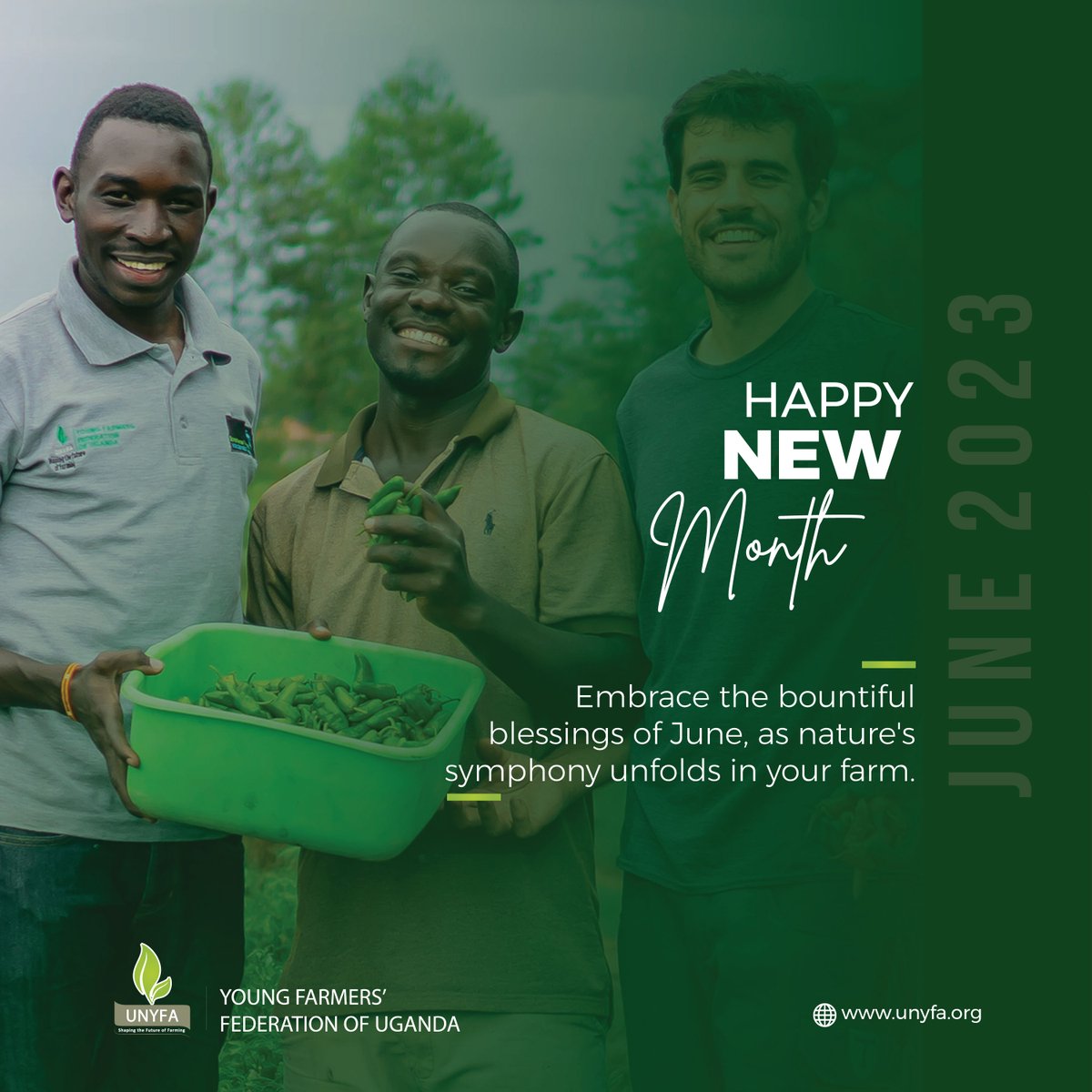 Happy new month to all farmers!
Let us sow seeds of dedication, cultivate unity, and harvest the rewards of our collective effort. #youngfarmers #unyfa #IYFEP