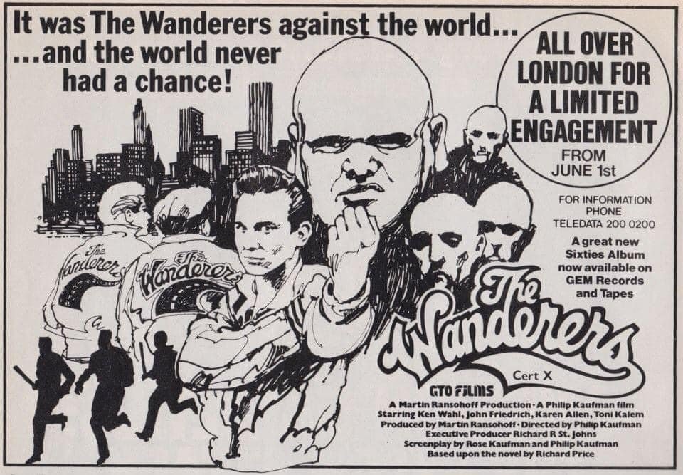 Forty-three years ago today in London cinemas, it was The Wanderers against the world, and the world never had a chance... #TheWanderers #1970s #film #films #PhilipKaufman #RichardPrice #Gang #KenWahl #JohnFriedrich #WalkLikeAMan